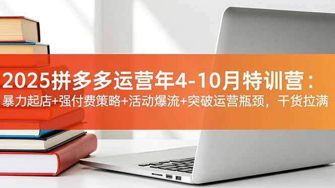 2025拼多多运营年4-10月特训营：暴力起店+强付费策略+活动爆流+突破运营瓶颈，干货拉满-云推网创项目库