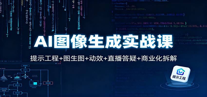 AI图像生成实战课：提示工程+图生图+动效+直播答疑+商业化拆解-云推网创项目库