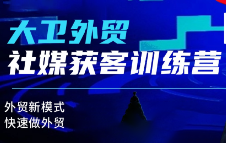 大卫老师·外贸社媒获客独家训练营(更新)-云推网创项目库