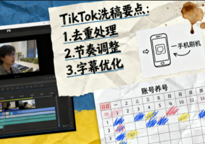 TikTok洗稿剪辑全流程课-云推网创项目库