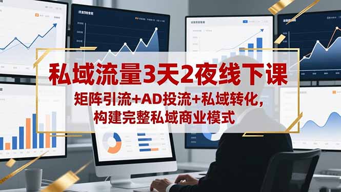 私域流量3天2夜线下课,矩阵引流+AD投流+私域转化,构建完整私域商业模式-云推网创项目库
