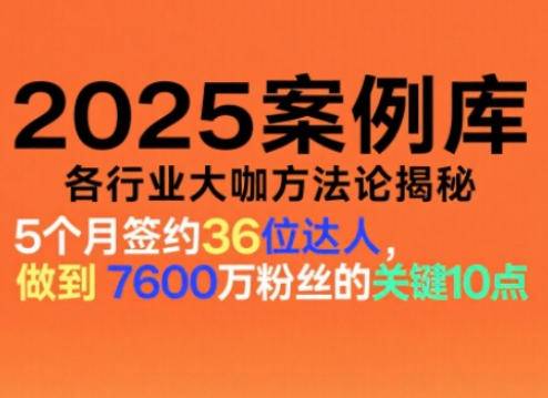 2025案例库,收录各行业大咖的方法论,各行业大咖方法论揭秘-云推网创项目库
