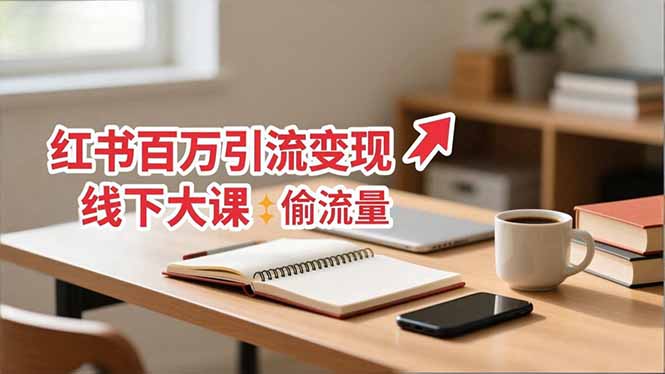 小红书百万引流变现-11月线下大课：分享从0到百万引流路径，手把手教偷流量、拿结果-云推网创项目库