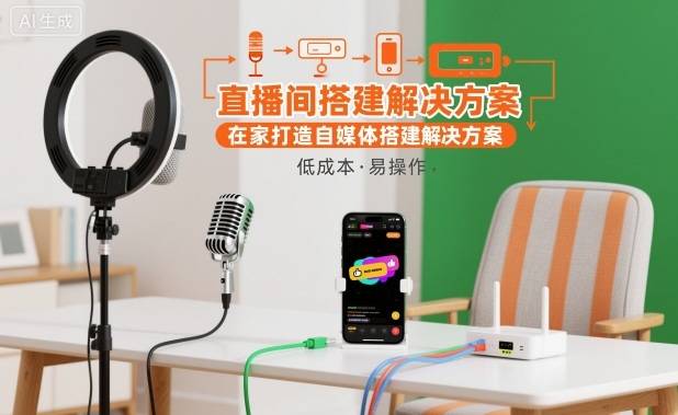 直播间搭建解决方案,在家打造自媒体搭建解决方案-云推网创项目库
