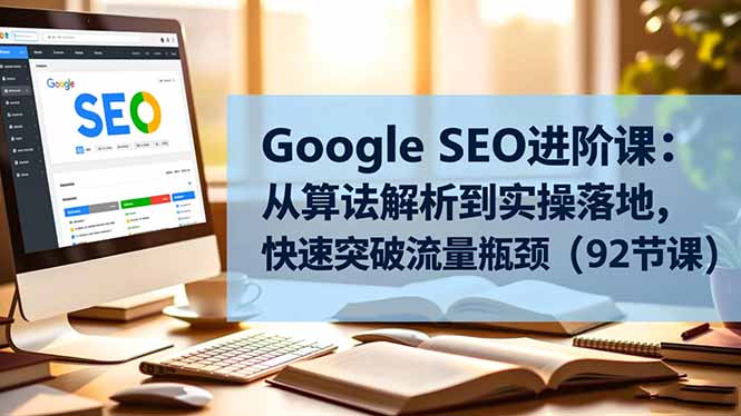 Google SEO进阶课：从算法解析到实操落地，快速突破流量瓶颈(92节课-云推网创项目库