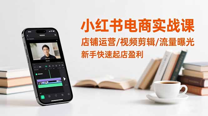 小红书电商实战课：店铺运营/视频剪辑/流量曝光，新手快速起店盈利-云推网创项目库