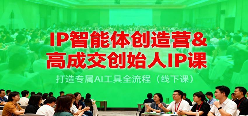 IP智能体创造营&高成交创始人IP课，打造专属AI工具全流程(线下课)-云推网创项目库