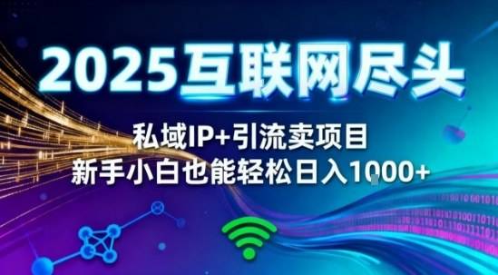 2025网创尽头王炸项目！私域IP+精准引流，新手小白在家躺賺日入1k，零经验也能上手【揭秘】-云推网创项目库