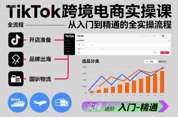 TikTok跨境电商实操课,从入门到精通的全实操流程-云推网创项目库