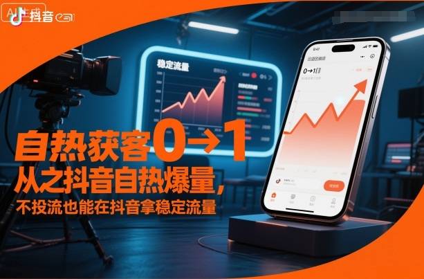 自热获客从0到1之抖音自热爆量,不投流也能在抖音拿稳定流量-云推网创项目库