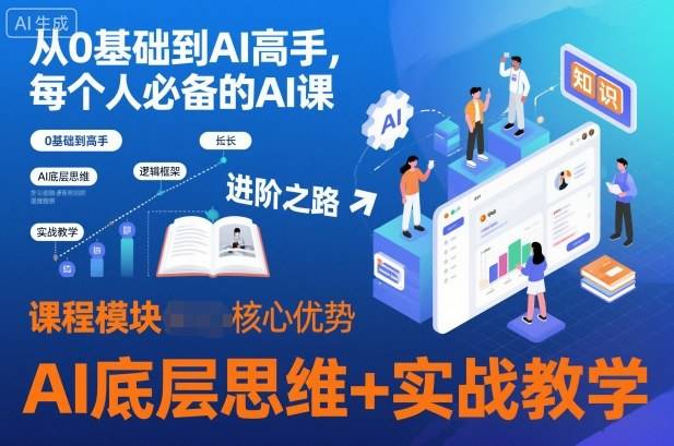 从0基础到AI高手，每个人必备的AI课，AI底层思维+实战教学-云推网创项目库