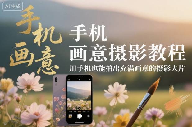 手机画意摄影教程，用手机也能拍出充满画意的摄影大片-云推网创项目库