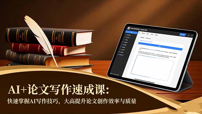 AI+论文写作速成课：快速掌握AI写作技巧，大幅提升论文创作效率与质量-云推网创项目库