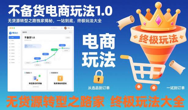 不备货电商玩法1.0，​无货源转型之路独家揭秘，一站到底，终极玩法大全-云推网创项目库