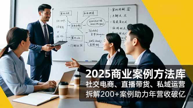 2025商业案例方法库，社交电商、直播带货、私域运营，拆解200+案例助力年营收破亿-云推网创项目库