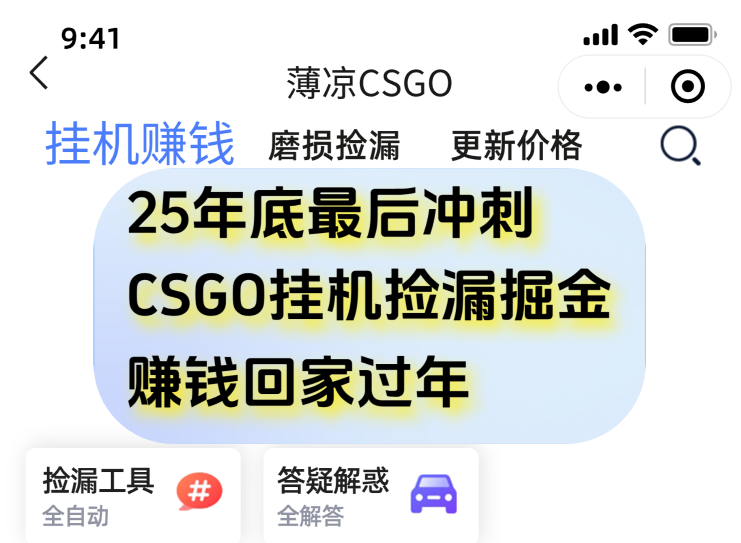 12月年底抓紧最后一个月，用CSGO游戏挂机捡漏掘金赚钱掘金，一部手机轻松日入500+-云推网创项目库