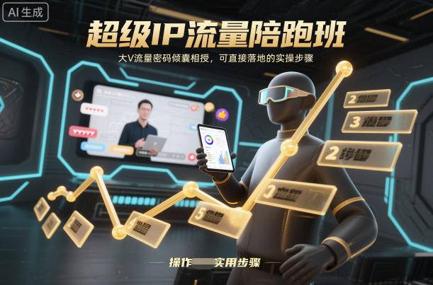 超级IP流量陪跑班，大V流量密码倾囊相授，可直接落地的实操步骤-云推网创项目库