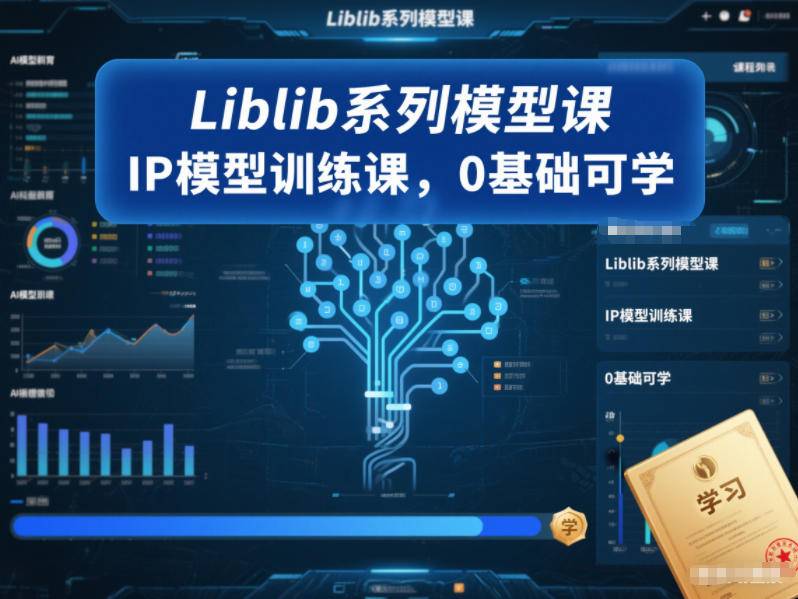 Liblib系列模型课，IP模型训练课，0基础可学-云推网创项目库