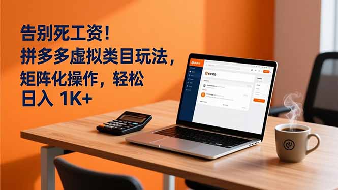 告别死工资！拼多多虚拟类目玩法，矩阵化操作，轻松日入 1K+-云推网创项目库