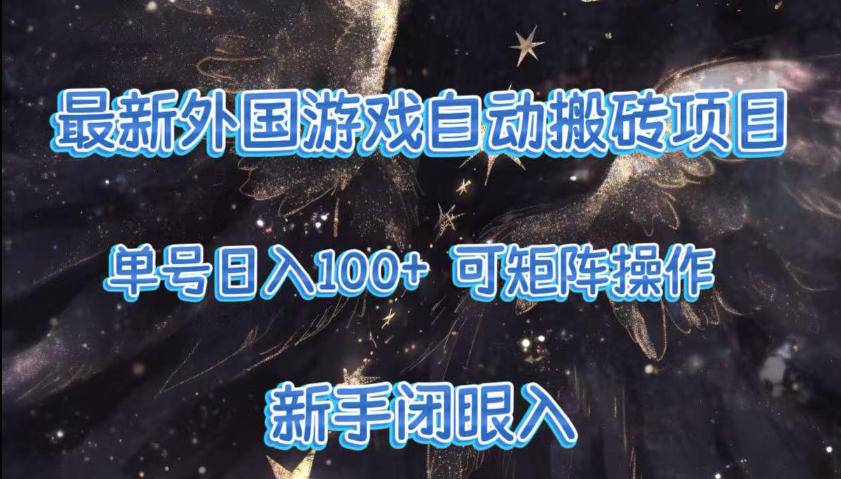 最新外国游戏自动搬砖项目,单号100+,可以矩阵操作,新手也可做【揭秘】-云推网创项目库