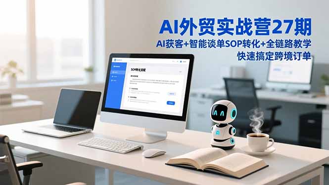 AI外贸实战营27期，AI获客+智能谈单+SOP转化+全链路教学，快速搞定跨境订单-云推网创项目库