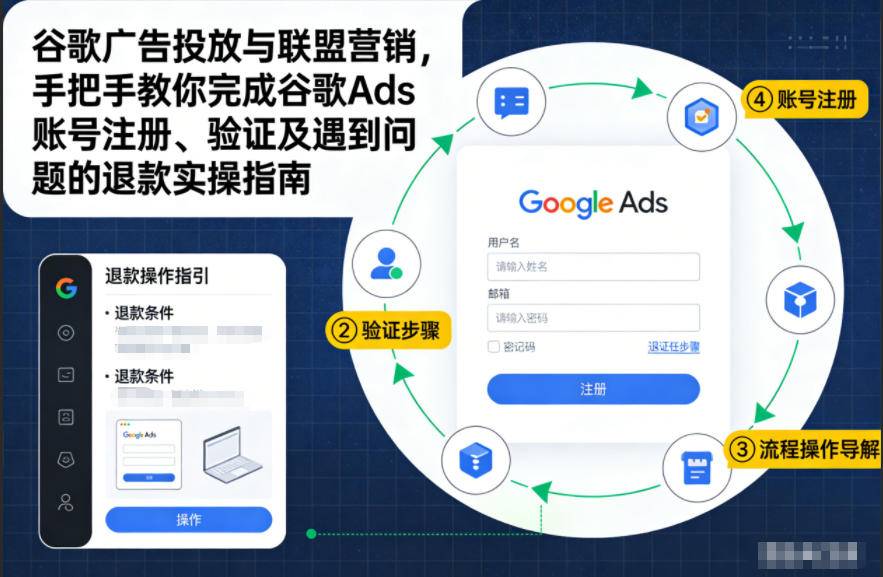 谷歌广告投放与联盟营销，手把手教你完成谷歌Ads账号注册、验证及遇到问题的退款实操指南-云推网创项目库