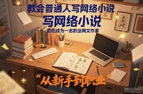 教会普通人写网络小说，助您成为一名职业网文作家-云推网创项目库