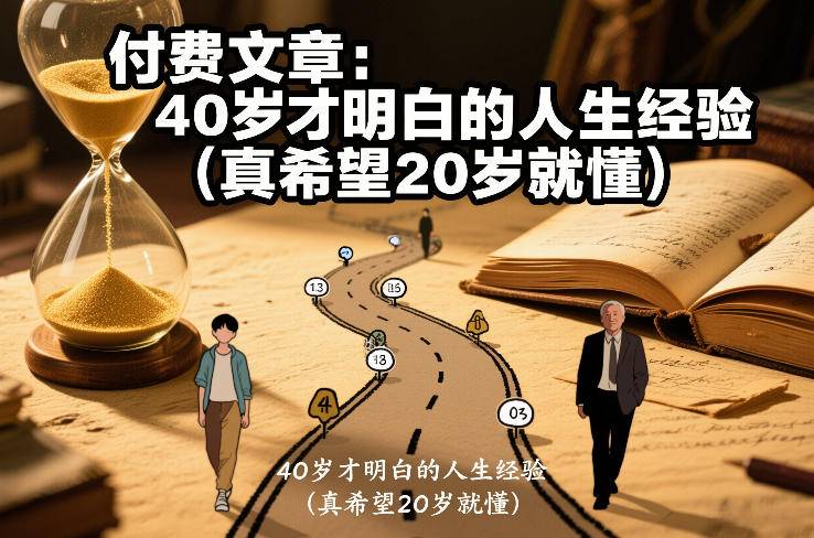 付费文章：40岁才明白的人生经验(真希望20岁就懂)-云推网创项目库