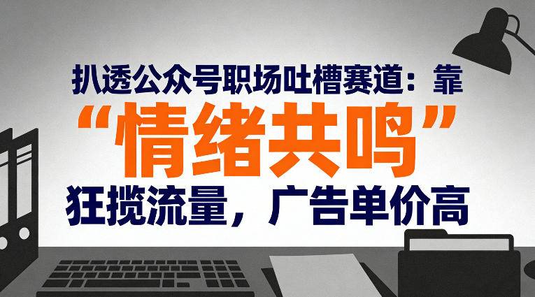 扒透公众号职场吐槽赛道:靠“情绪共鸣”狂揽流量,广告单价高-云推网创项目库
