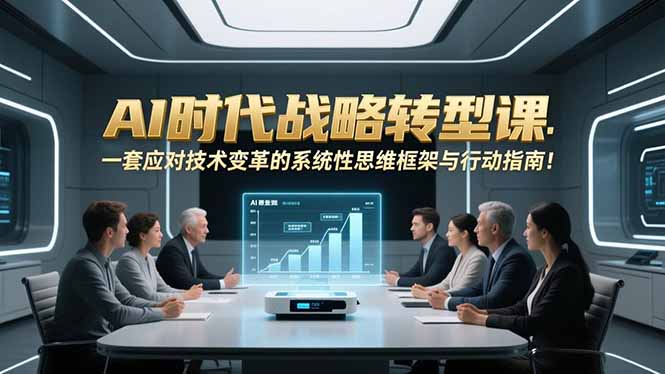 AI时代战略转型课：一套应对技术变革的系统性思维框架与行动指南！-云推网创项目库
