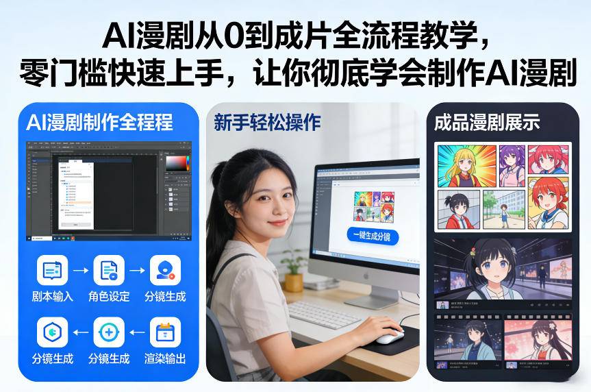 AI漫剧从0到成片全流程教学，零门槛快速上手，让你彻底学会制作AI漫剧【保姆级教程】-云推网创项目库