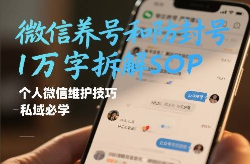 微信养号和防封号1万字拆解SOP,个人微信维护技巧,私域必学【文档】-云推网创项目库