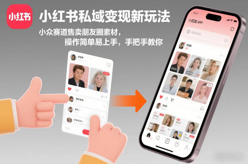 小红书私域变现新玩法，小众赛道售卖朋友圈素材，操作简单易上手，手把手教你-云推网创项目库