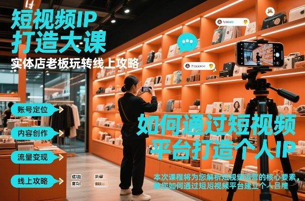 短视频ip打造大课，实体店老板玩转线上攻略-云推网创项目库
