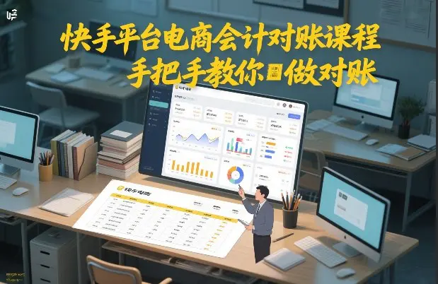 快手平台电商会计对账课程,手把手教你做对账