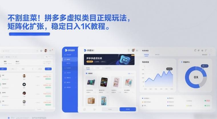 不割韭菜！拼多多虚拟类目正规玩法，矩阵化扩张，稳定日入1K教程【揭秘】-云推网创项目库