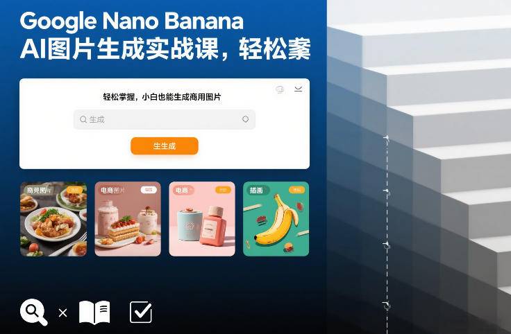 Google Nano Banana AI图片生成实战课，轻松掌握，小白也能生成商用图片-云推网创项目库