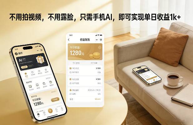 不用拍视频，不用露脸，只需手机AI，即可实现单日收益1k+【揭秘】-云推网创项目库