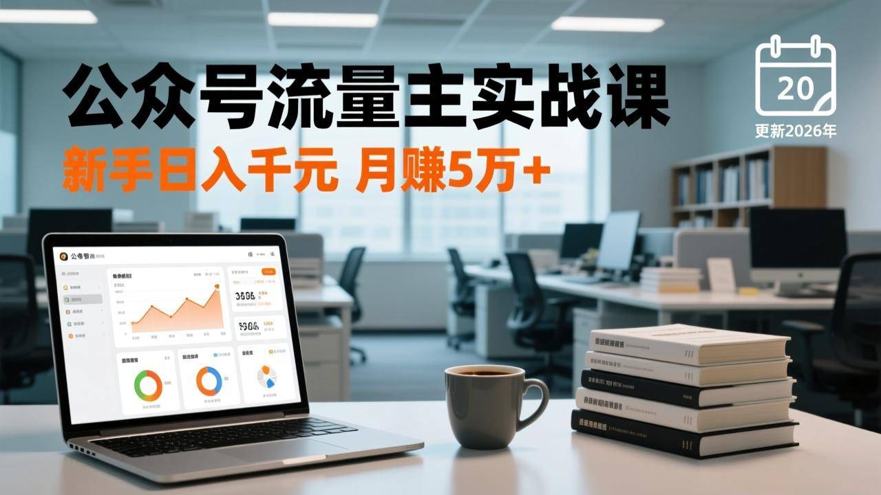 公众号流量主实战课，爆文写作、流量池运营、多平台分发，新手日入千元月赚5万+更新2026年-云推网创项目库