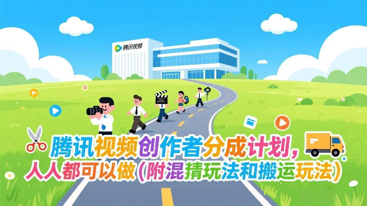 腾讯视频创作者分成计划，人人都可以做(附混剪玩法和搬运玩法-云推网创项目库