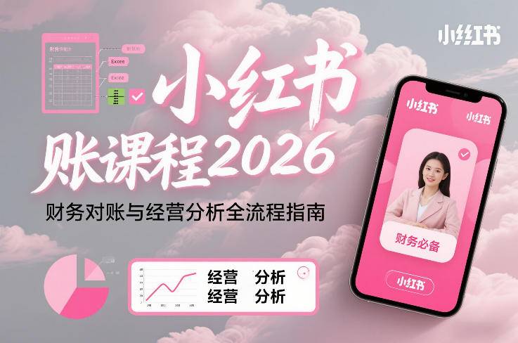小红书对账课程2026,财务对账与经营分析全流程指南-云推网创项目库