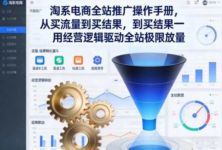 淘系电商全站推广操作手册，从买流量到买结果一用经营逻辑驱动全站极限放量-云推网创项目库