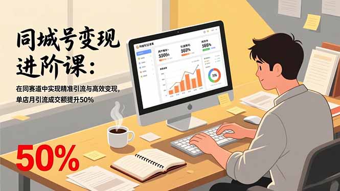 同城号变现进阶课：在同城赛道中实现精准引流与高效变现，单店月引流成交额提升50%-云推网创项目库