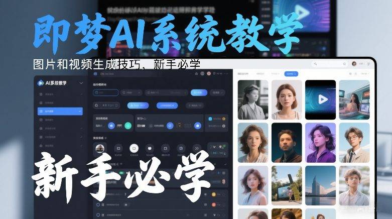 即梦AI系统教学，图片和视频生成技巧，新手必学-云推网创项目库