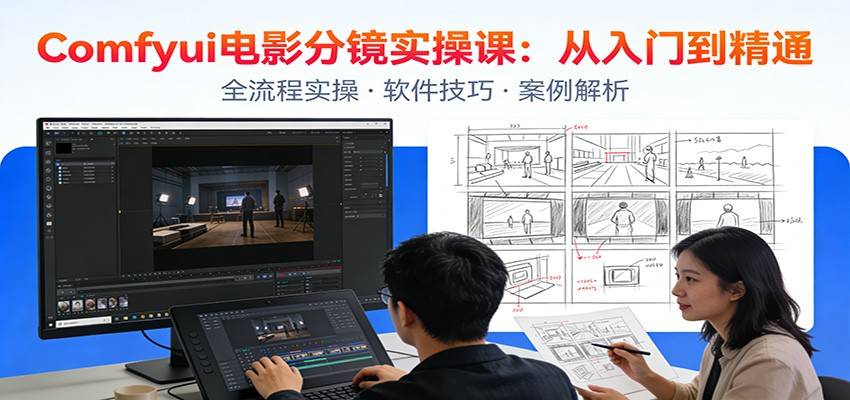 ComfyUI电影分镜实操课：分镜一致性，全流程AI视频制作，零基础也能做专业分镜-云推网创项目库