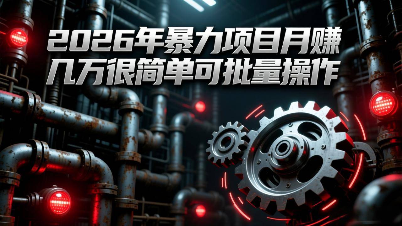 2026年暴力项目月赚几万很简单可批量操作，成本低，利润大-云推网创项目库