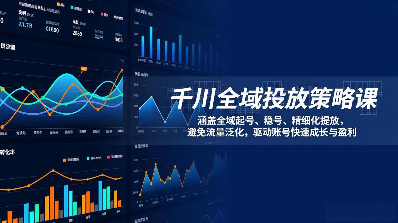 千川全域投放策略课：涵盖全域起号、稳号、精细化投放，避免流量泛化，驱动账号快速成长与盈利-云推网创项目库