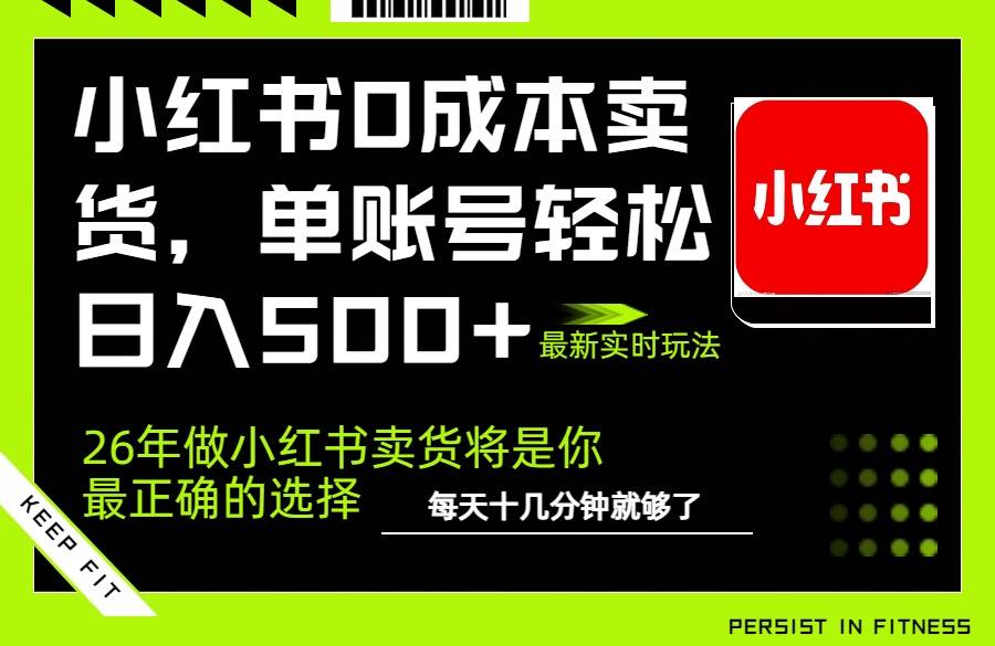 小红书0成本AI卖货,单账号轻松日入500+,完全托管AI,可矩阵放大-云推网创项目库