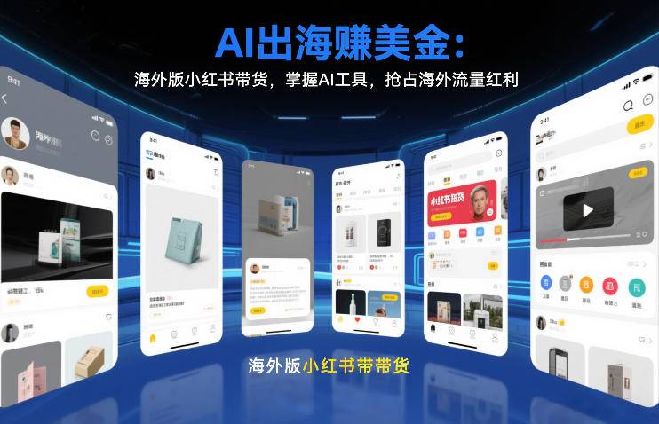 AI出海賺美金：海外版小红书带货，掌握AI工具，抢占海外流量红利(更新2026)-云推网创项目库