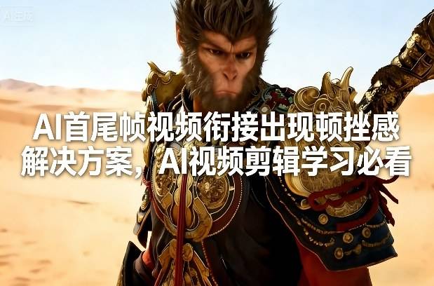 AI首尾帧视频衔接出现顿挫感解决方案，AI视频剪辑学习必看-云推网创项目库